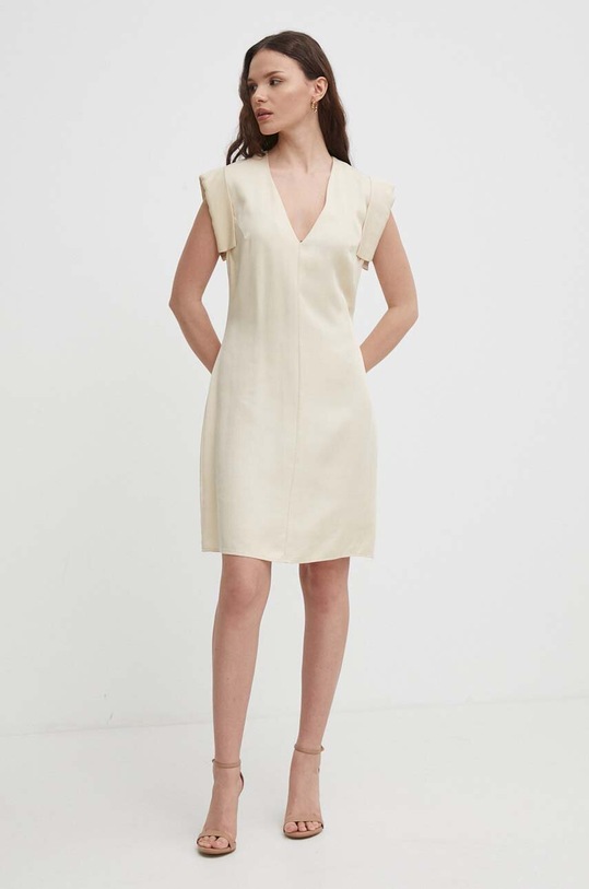 Сукня United Colors of Benetton 46M4DV08O бежевий SS24