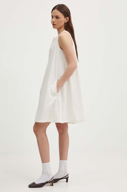Βαμβακερό φόρεμα United Colors of Benetton μπεζ 464KDV04X