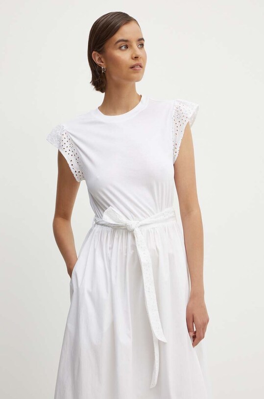 Φόρεμα United Colors of Benetton 49HSDV095 λευκό SS24