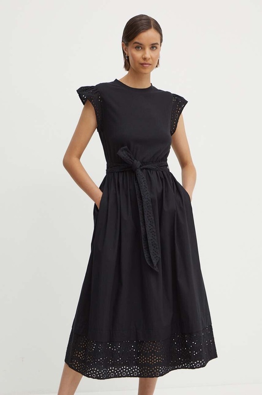 United Colors of Benetton vestito midi nero 49HSDV095