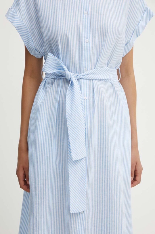 United Colors of Benetton sukienka z domieszką lnu 4QL3DV08R