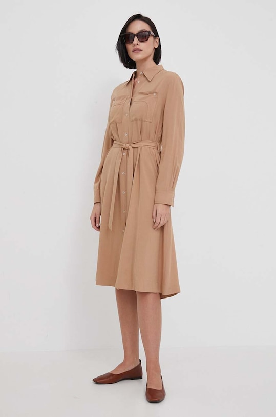 Сукня United Colors of Benetton 4WPWDV07E бежевий SS24