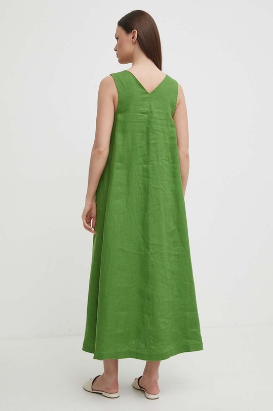 Abbigliamento United Colors of Benetton vestito di lino 4AGHDV07C verde