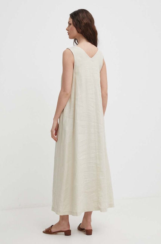 Odjeća Lanena haljina United Colors of Benetton 4AGHDV07C bež