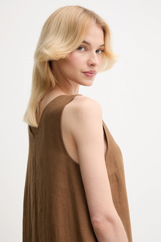 United Colors of Benetton rochie din in maro 4AGHDV07C