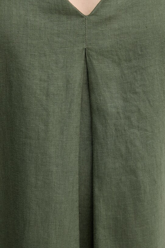 Λινό φόρεμα United Colors of Benetton 4AGHDV07C