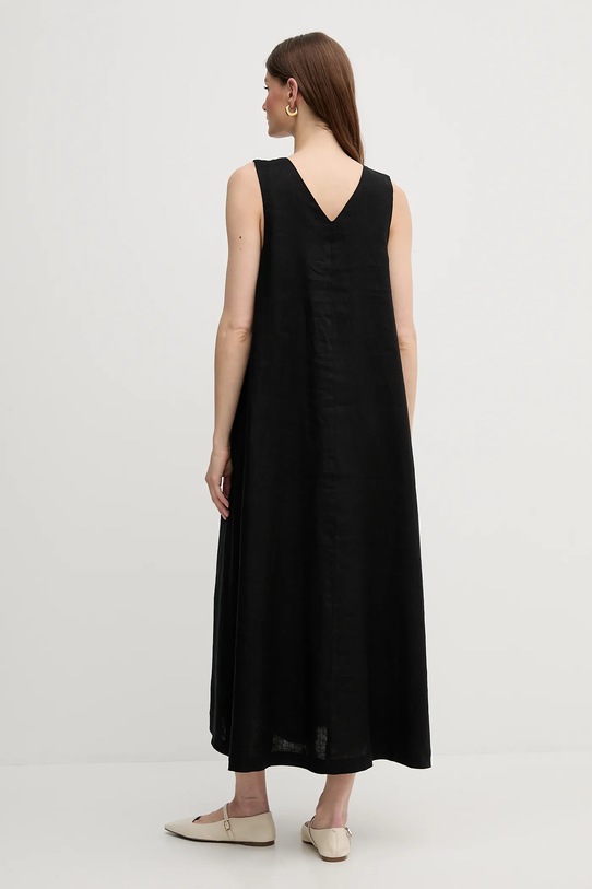 Odjeća Lanena haljina United Colors of Benetton 4AGHDV07C crna