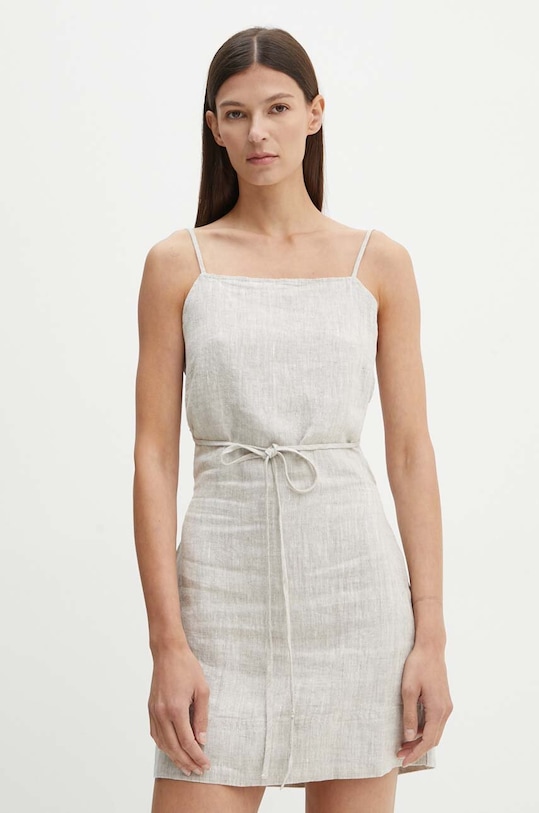 Alohas rochie din in mini bej R100480