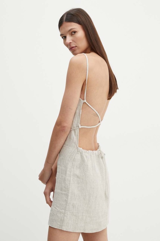 Îmbrăcăminte Alohas rochie din in R100480 bej