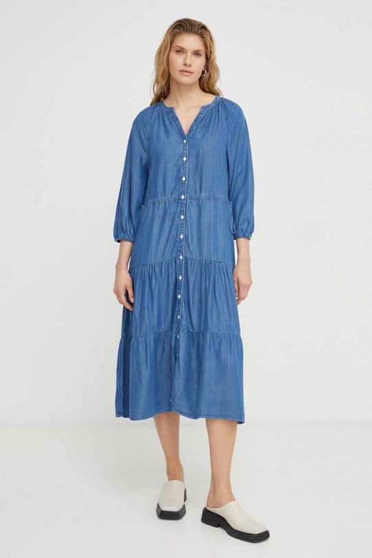 Levi's sukienka bawełniana wzorzyste niebieski A7571