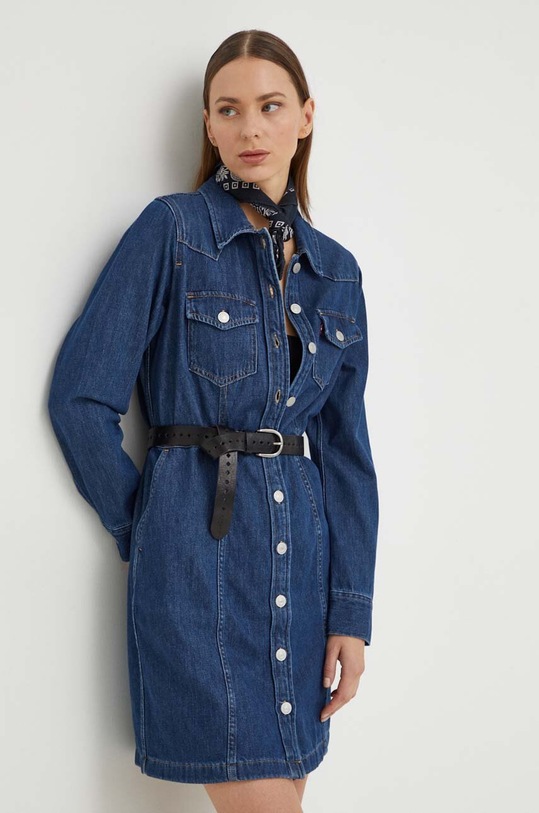 Levi's rochie din denim fixat bleumarin A7592