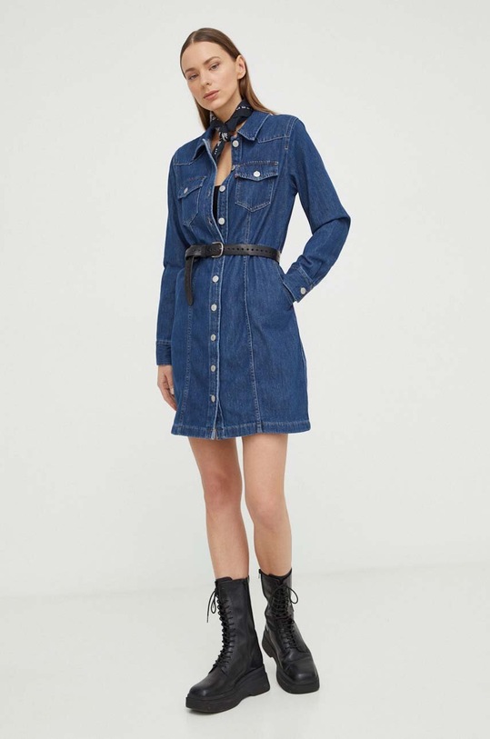 Levi's rochie din denim A7592 bleumarin SS24