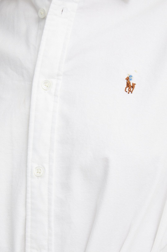 Βαμβακερό φόρεμα Polo Ralph Lauren 211935153 λευκό