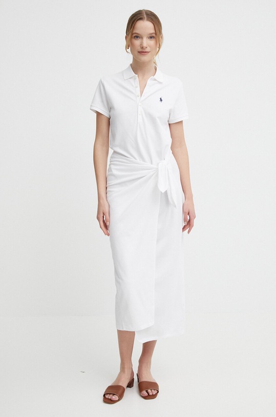Ρούχα Φόρεμα Polo Ralph Lauren 211935605 λευκό