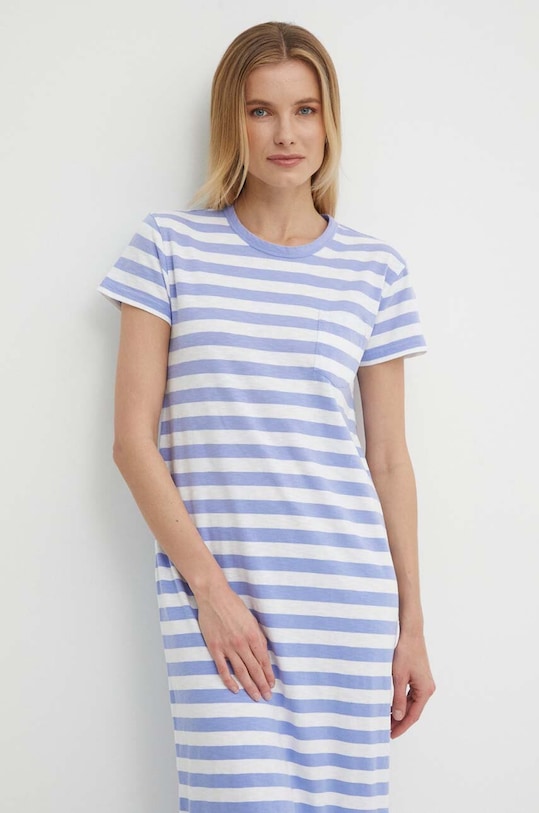 Bavlněné šaty Polo Ralph Lauren fialová 211935608