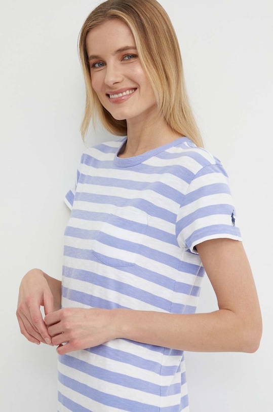 Bavlněné šaty Polo Ralph Lauren 211935608 fialová