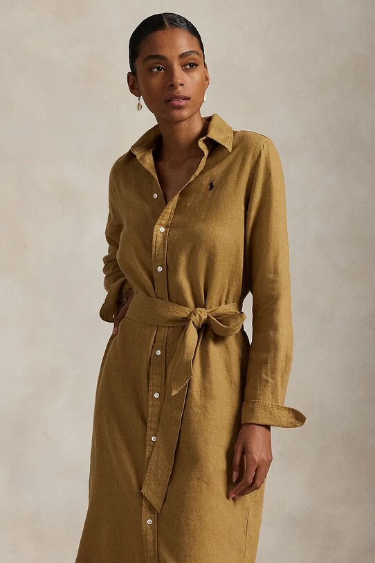 Ruházat Polo Ralph Lauren vászon ruha 211943992 bézs