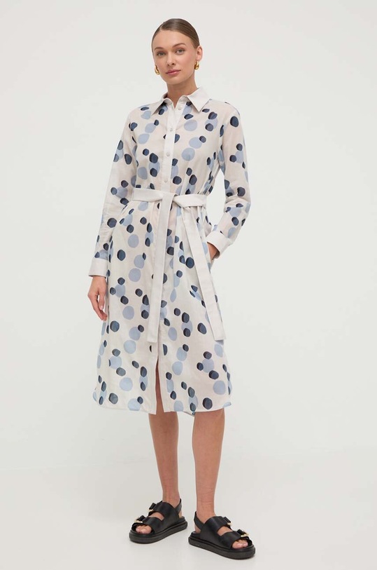Max Mara Leisure pamut ruha gombolós szürke 2416221018600