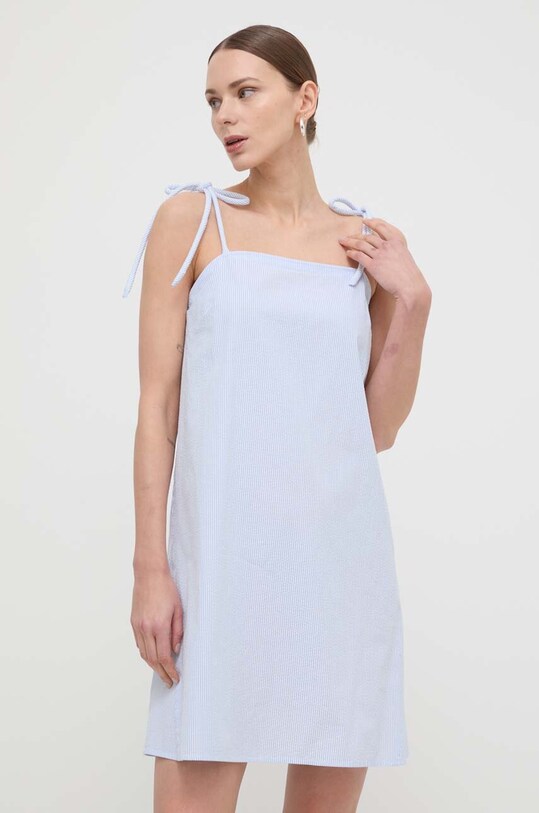 Max Mara Leisure sukienka bawełniana bawełna niebieski 2416221058600