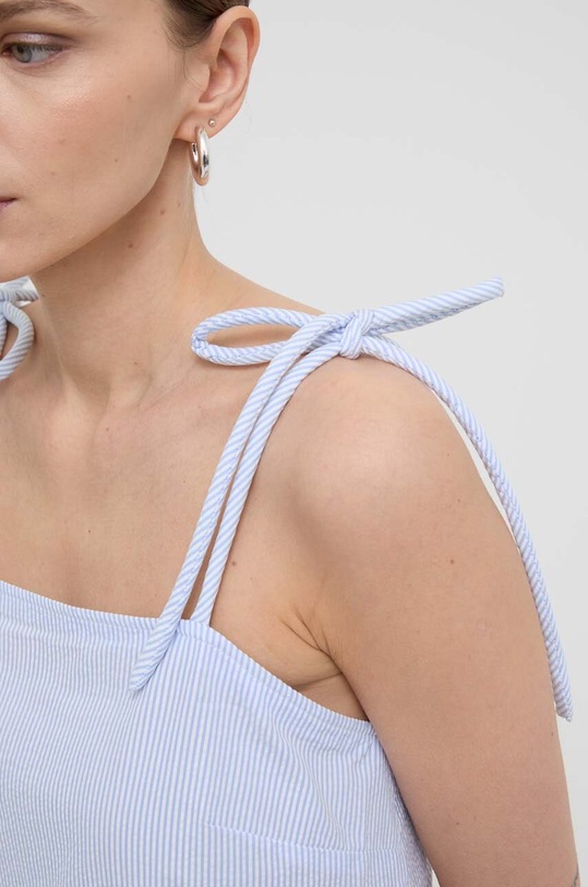 Max Mara Leisure rochie din bumbac 2416221058600 albastru