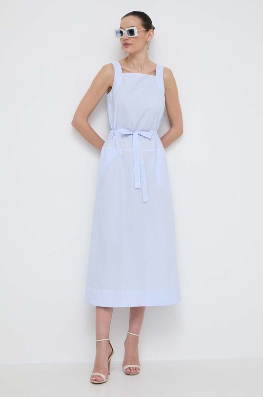 Max Mara Leisure rochie din bumbac midi albastru 2416221068600