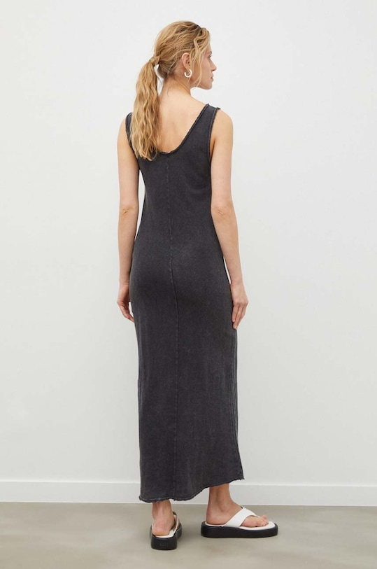 American Vintage rochie din bumbac SON14AGE24 gri SS24