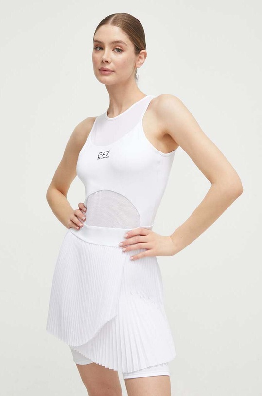 EA7 Emporio Armani rochie mini alb TJGBZ.3DTA59.1100