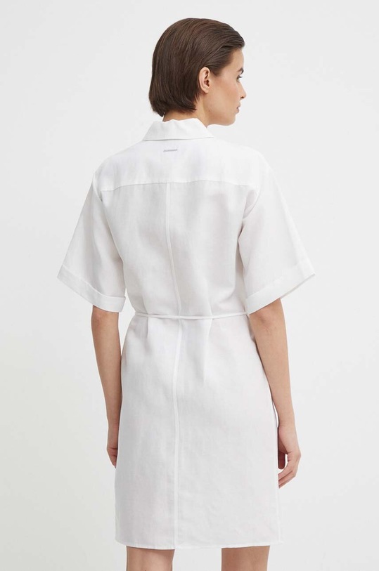 Oblečení Šaty s příměsí lnu Calvin Klein K20K206697 bílá