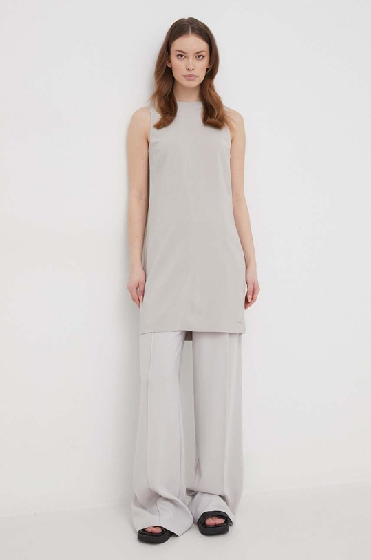 Calvin Klein sukienka z elastanem szary K20K207257