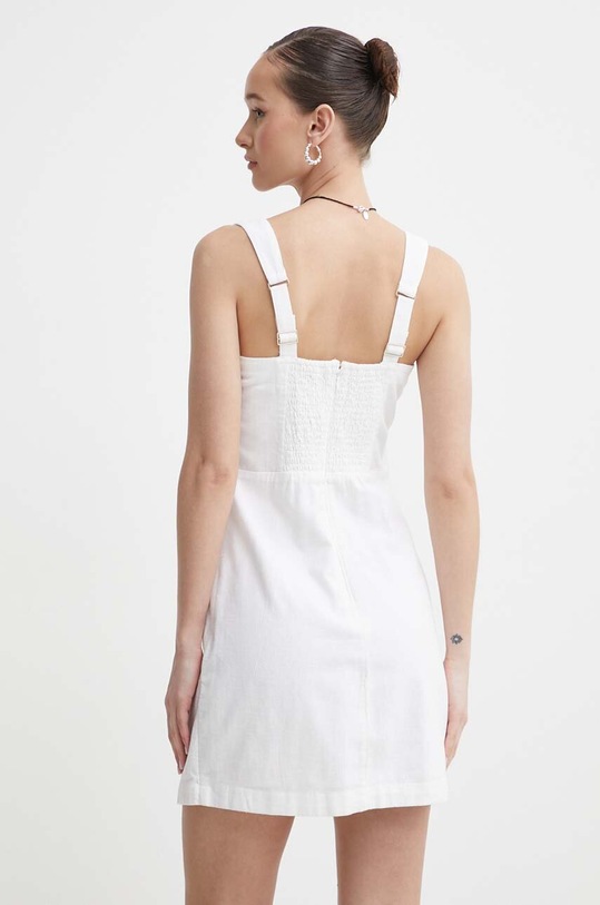 Oblečení Lněné šaty Abercrombie & Fitch KI159.4021.100 bílá