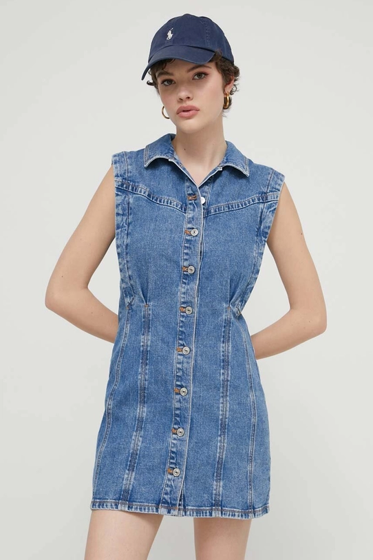 Abercrombie & Fitch rochie jeans KI159.4030.280 albastru SS24