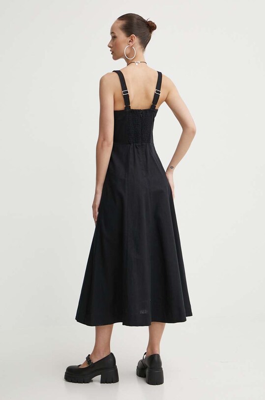 Odzież Abercrombie & Fitch sukienka lniana KI159.4068.900 czarny