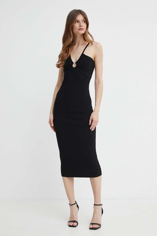 MICHAEL Michael Kors rochie midi negru MS4822X33D