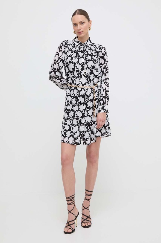 MICHAEL Michael Kors rochie din amestec de matase MS480LCAUY negru SS24