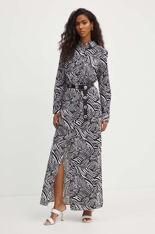 Βαμβακερό φόρεμα MICHAEL Michael Kors casual μαύρο MS4829WETX