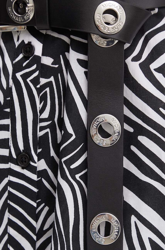 Βαμβακερό φόρεμα MICHAEL Michael Kors MS4829WETX μαύρο