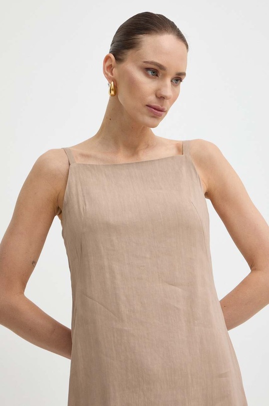 Marella sukienka lniana 2413221015200 beżowy SS24