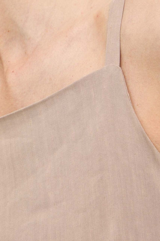 Marella sukienka lniana 2413221015200 beżowy