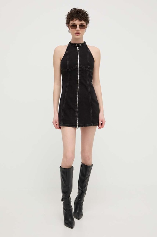 Diesel rochie din denim DE-LULU A12766.09I35 negru SS24