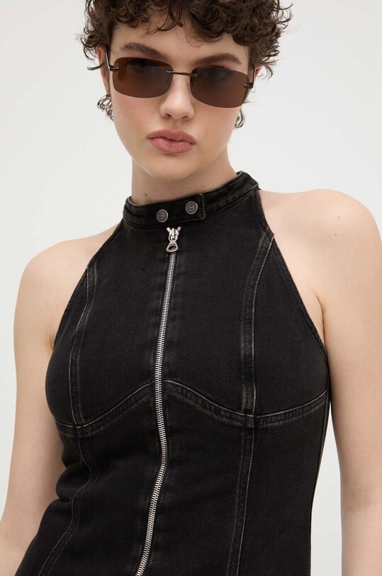 Diesel rochie din denim DE-LULU A12766.09I35 negru