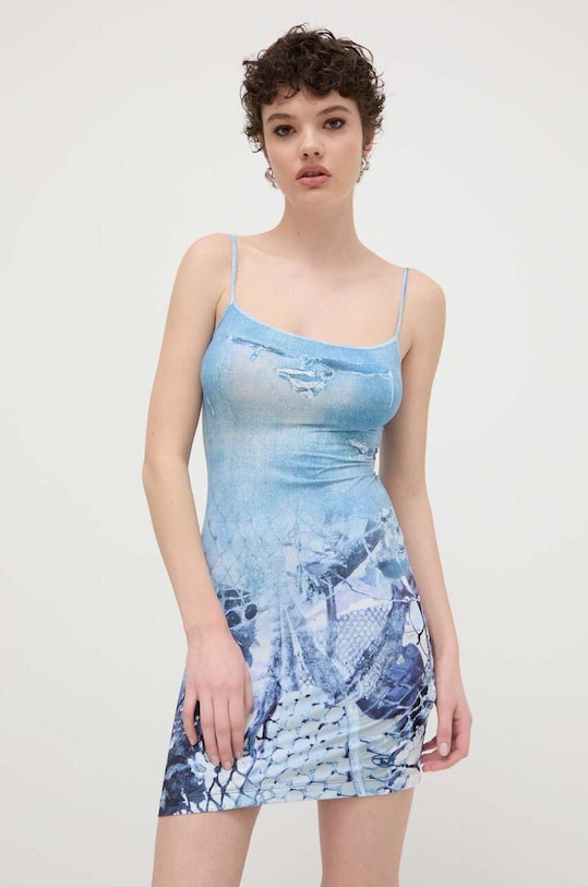 Diesel sukienka D-HOPPYN wzorzyste niebieski A13351.0QIAD
