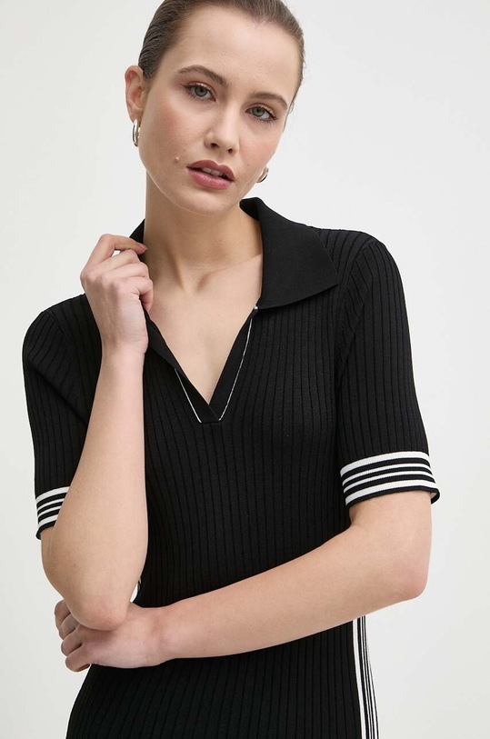Miss Sixty rochie RJ5120 KNIT DRESS negru 6L1RJ5120000