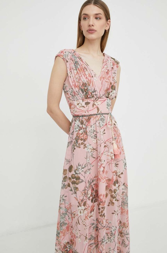 Guess sukienka GILDA rozkloszowany różowy W3GK60.WDW82