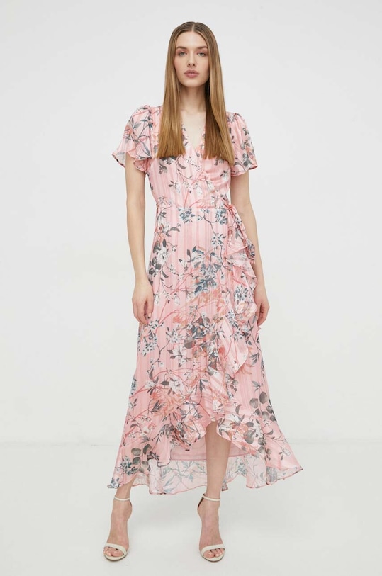 Φόρεμα Guess μυτερό άκρο ροζ W4GK38.WG4D2