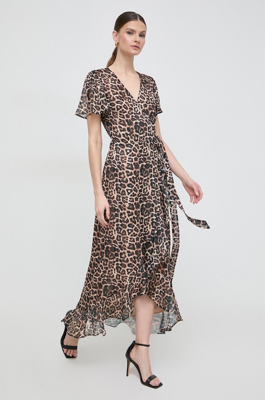 Φόρεμα Guess μυτερό άκρο καφέ W4GK38.WG4D2