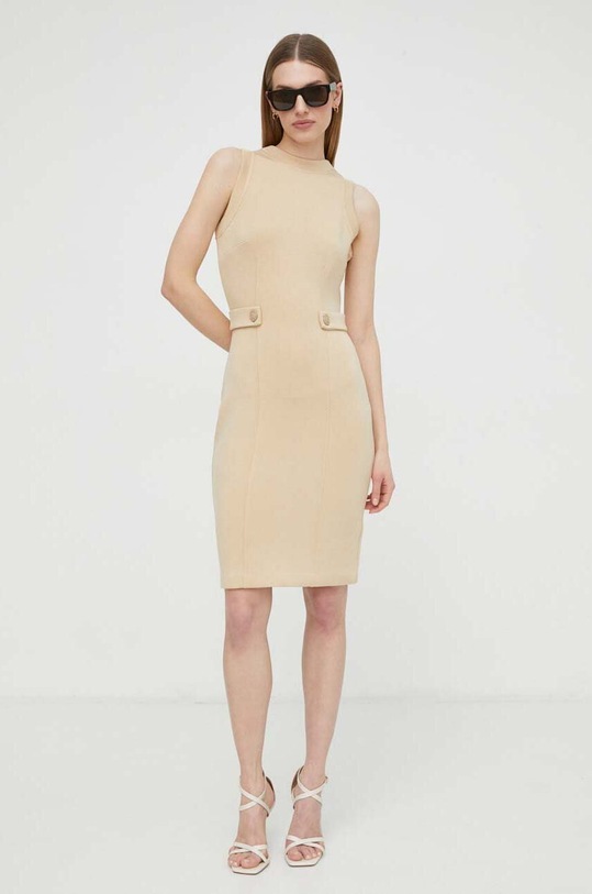 Guess sukienka SCUBA W4GK89.K7UW2 beżowy SS24