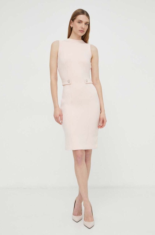 Guess sukienka SCUBA W4GK89.K7UW2 różowy SS24