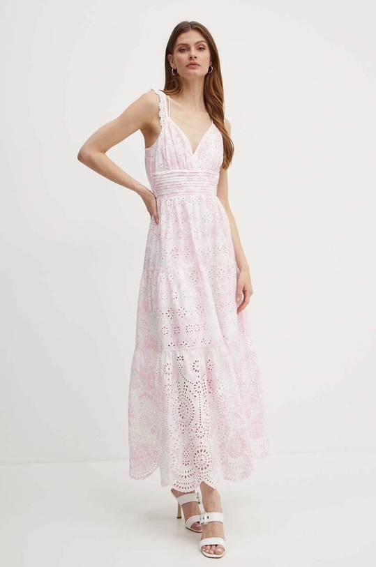 Bavlnené šaty Guess PALMA bavlna ružová W4GK46.WG571