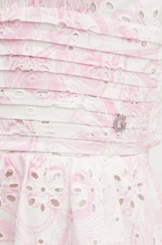 Bavlnené šaty Guess PALMA W4GK46.WG571 ružová