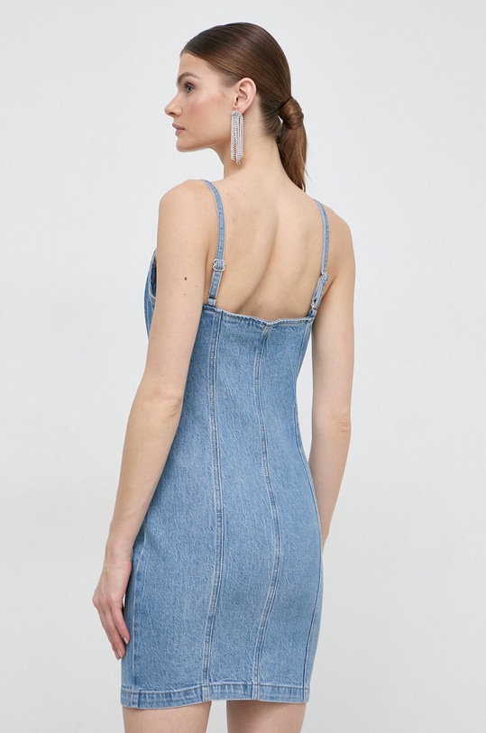 Jeans obleka Guess W4GK66.D4K30 modra SS24